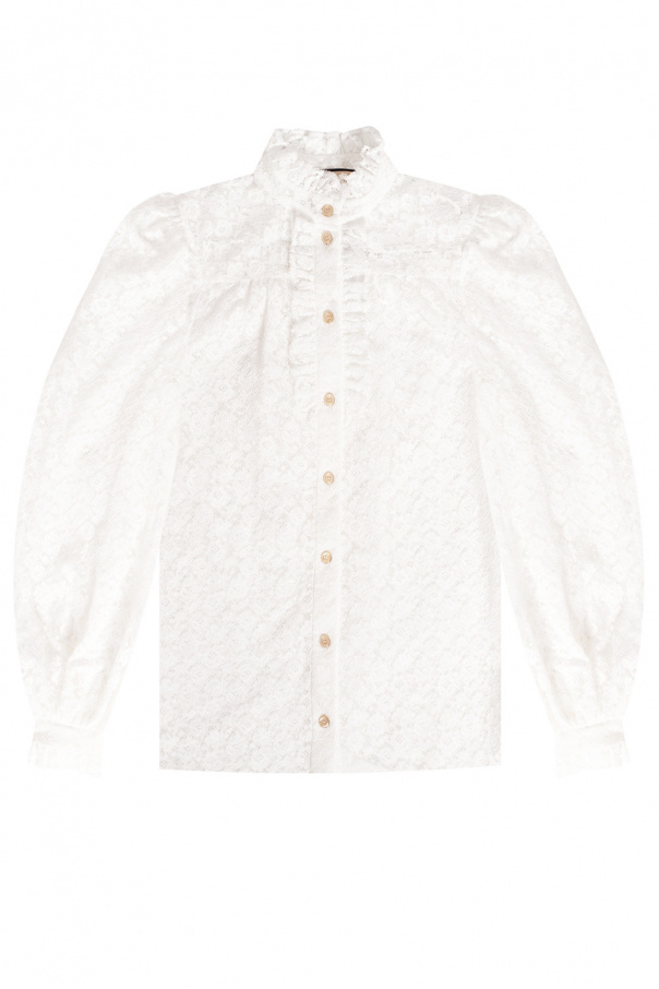 Lace shirt with high neck Gucci - koszula z logo gucci Lace shirt with high neck Gucci - koszula z logo gucci